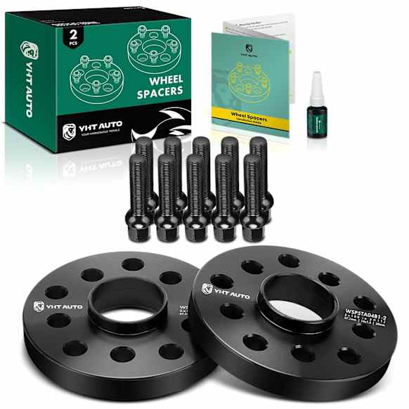 YHTWSP0330 2 Pcs Black 5x3.94 to 5x3.94 inches Wheel Spacers M14x1.5 57.1mm 0.79 inches