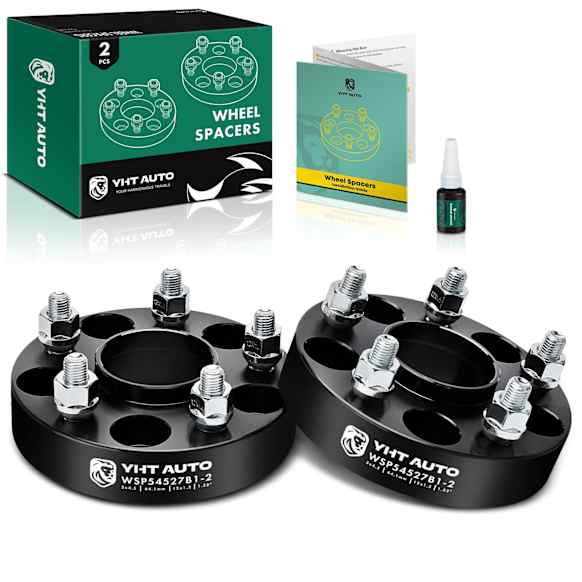 YHTWSP0440 2 Pcs Black 5x4.5 to 5x4.5 inches Wheel Spacers M12x1.5 64.1mm 1.25 inches