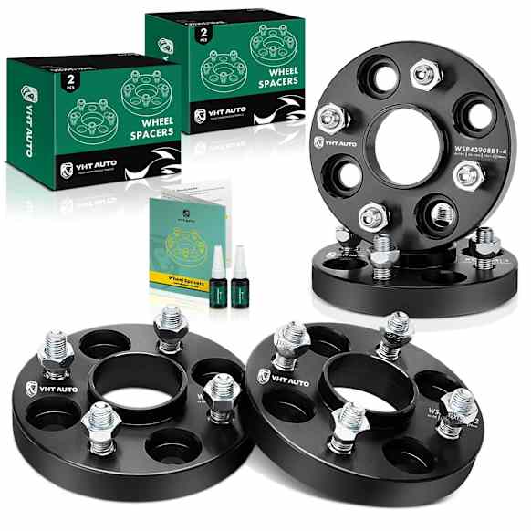 YHTWSP0476 4 Pcs Black 4x3.93 to 4x3.93 inches Wheel Spacers M12x1.5 56.1mm 0.79 inches