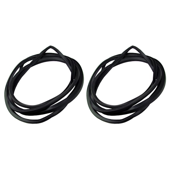 DWP 4710 68 Weatherstrip Seal - Front, Passenger Side, Black, Door, Direct Fit, Set of 2