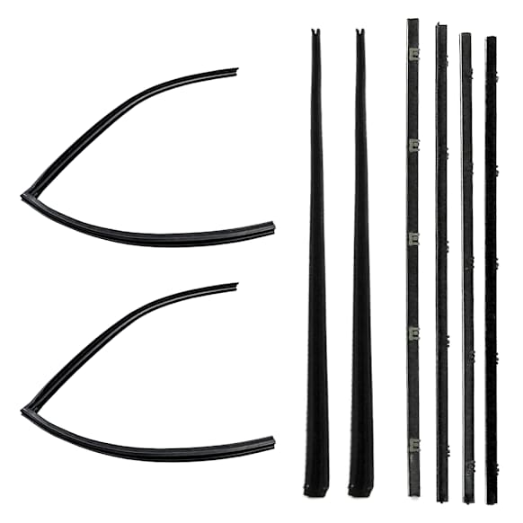 1972 GMC C15/C1500 Suburban - Driver and Passenger Side Beltline Molding, This Window Channel Kit Contains The Chrome Style s And The Glass Run Channels For Both Driver And Passenger Doors