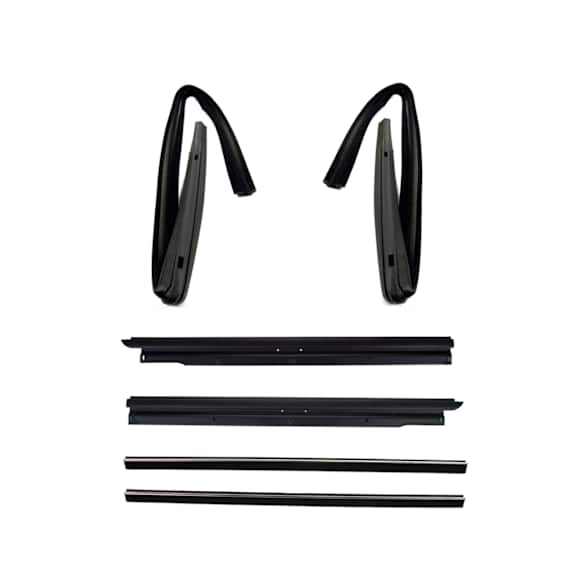 WFK 3111 87 Front, Driver and Passenger Side Door Molding and Beltlines, Black