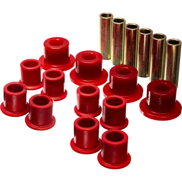 6-1027 Leaf Spring Bushing - Red, Polyurethane, Direct Fit, Kit