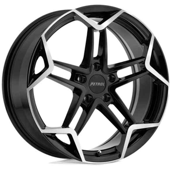 1780P1A405112B72 Aluminum Black Wheel, 17 in. X 8 in., 5 x 4.5 in. Bolt Pattern