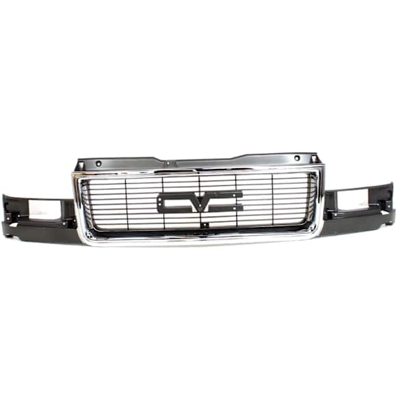 Grille Assembly, Chrome Shell with Painted Gray Insert