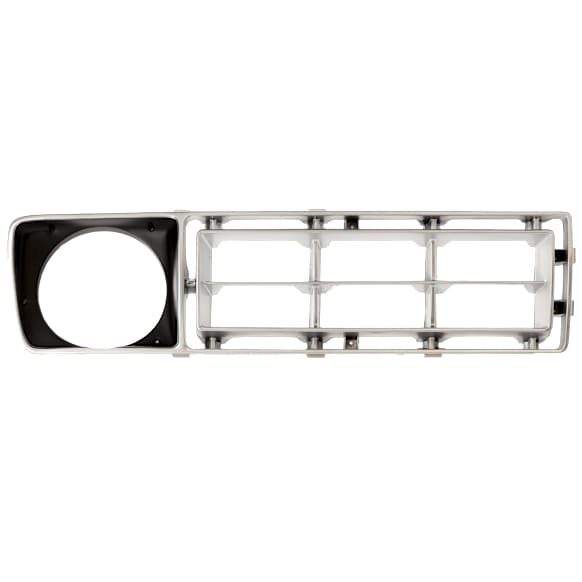 Passenger Side Grille Assembly, Silver Shell and Insert