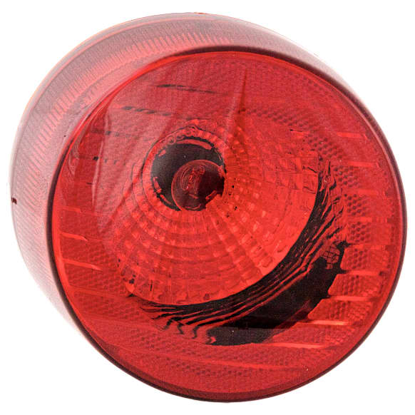 Driver Side, Outer Tail Light, with Bulb, Halogen, Red Lens, On Bumper, Coupe