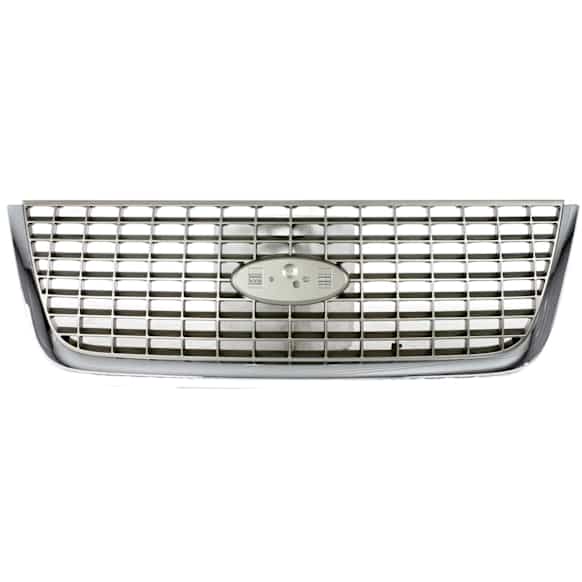 Grille Assembly, Chrome Shell with Painted Silver Insert