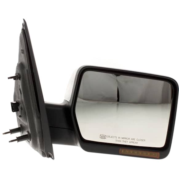 Passenger Side Mirror, Power Adjust, Heated, Manual Folding, Chrome, In-housing Signal Light, Without Memory Recall, No Puddle Light, No Auto-Dimming, No Blind Spot Feature