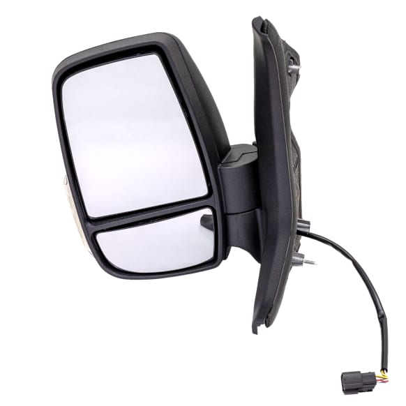 Driver Side Mirror, Power Adjust, Heated, Manual Folding, Textured Black, In-housing Signal Light, No Memory, No Puddle Light, No Auto-Dim, No Blind Spot Feature