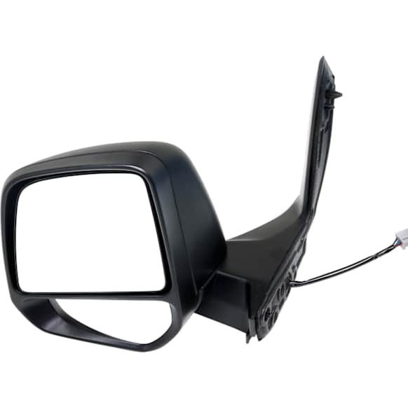 Driver Side Towing Mirror, Power Adjust, Manual Folding, Heated, Textured Black, No Signal Light, No Memory, No Puddle Light, No Auto-Dimming, With Blind Spot Glass