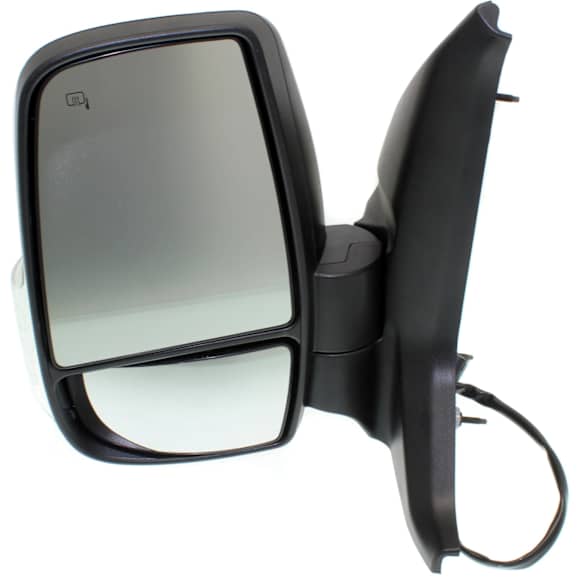 Driver Side Mirror, Power Adjust, Heated, Manual Folding, Textured Black, In-housing Signal Light, No Memory, No Puddle Light, No Auto-Dim, No Blind Spot Feature