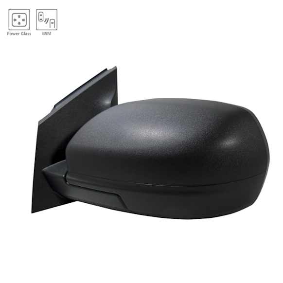 Driver Side Towing Mirror, Power Adjust, Non-Heated, Manual Folding, Textured Black, No Signal Light, Without Memory Recall, No Puddle Light, No Auto-Dimming, No Blind Spot Feature