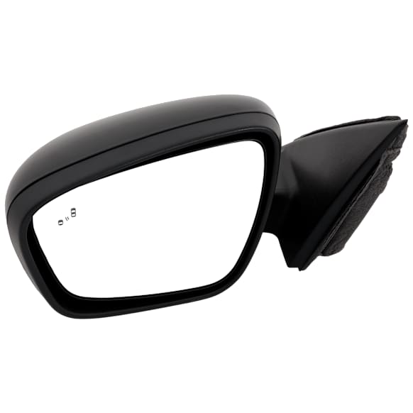 Driver Side Mirror, Power Adjust, Heated, Manual Folding, Paintable, No Signal Light, No Memory, No Puddle Light, No Auto-Dim, With Blind Spot Detection in Glass