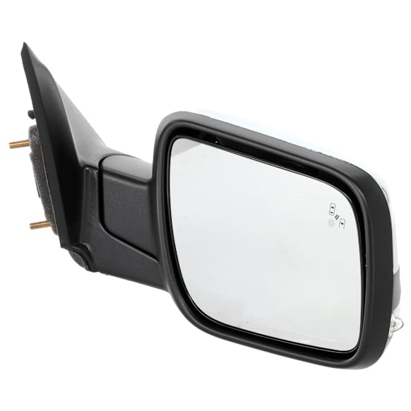 Passenger Side Mirror, Power Adjust, Heated, Power Folding, Chrome, In-housing Signal Light, With Memory, With Puddle Light, No Auto-Dim, With Blind Spot Detection in Glass