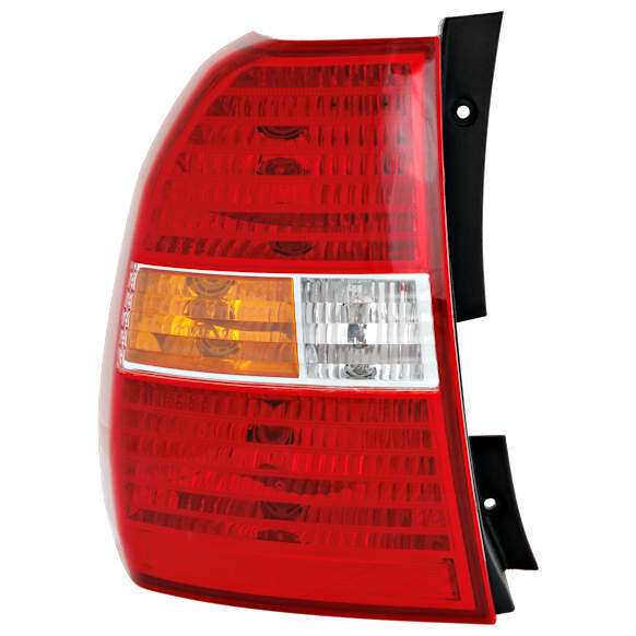 Driver Side Tail Light, with Bulb, Halogen, Amber, Clear and Red Lens, CAPA CERTIFIED