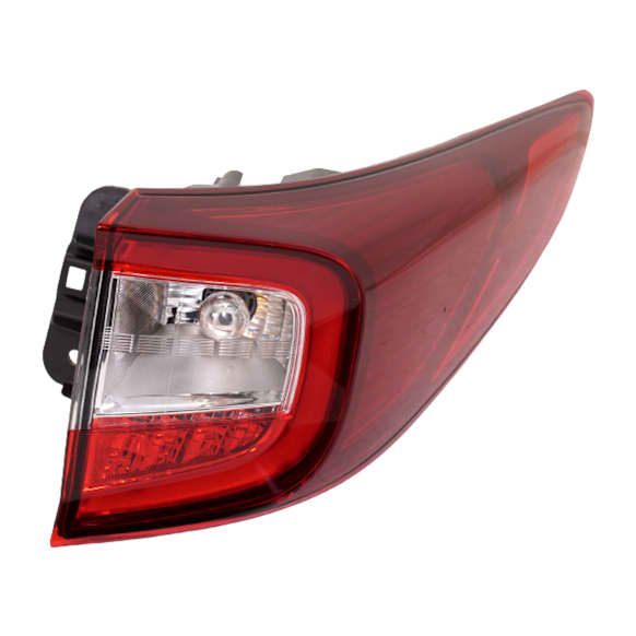 Passenger Side, Outer Tail Light, with Bulb, Halogen/LED Combo, Red Lens, 4 Cyl., 2.0L Engine, CAPA CERTIFIED