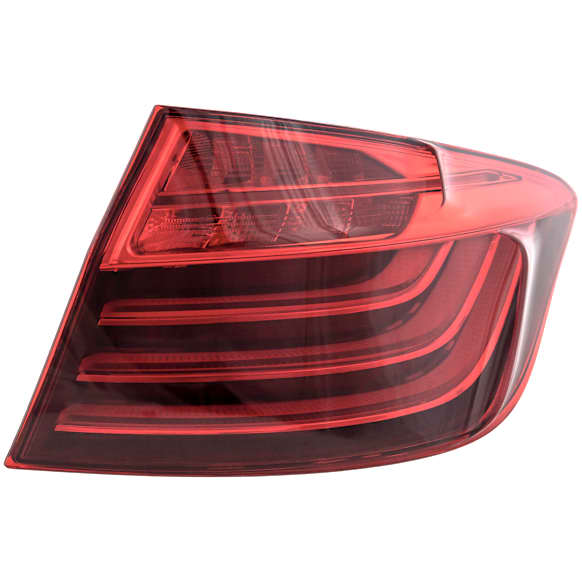 Passenger Side, Outer Tail Light, with Bulb, LED, Red Lens, Base Model, CAPA Certified