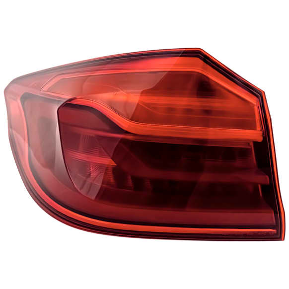 Driver Side, Outer Tail Light, with Bulb, LED, Red Lens, Base Model