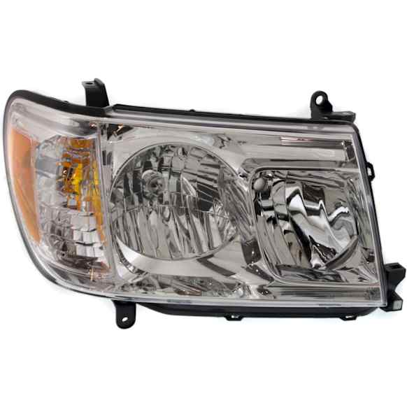 Passenger Side Headlight, without Bulb, Halogen, Clear Lens, Base Model, 8 Cyl., 4.7L Engine