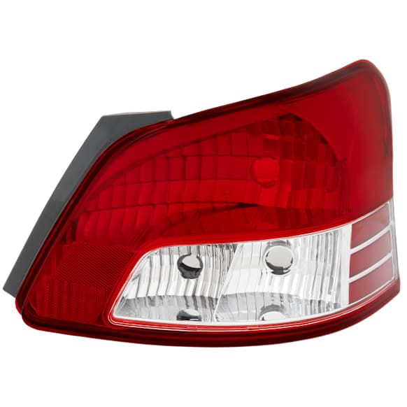 Driver Side Tail Light, without Bulb, Halogen, Clear and Red Lens, Sedan, Base Model, Without Sport Package, CAPA CERTIFIED