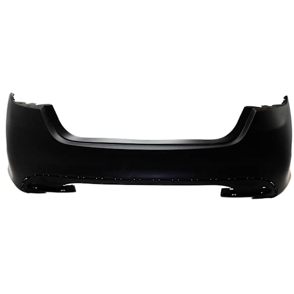 Rear Primed Bumper Cover, Without Parking Aid Sensor Holes, Parallel Park Assist and Exhaust Hole, CAPA Certified