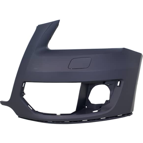 Front, Driver Side Primed Bumper Cover, For Models Without S-Line Package, Without Parking Aid Sensor Holes