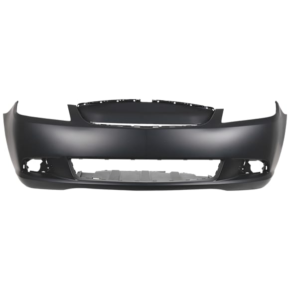 Front Primed Bumper Cover, Sedan, With Fog Light Holes, Without Parking Aid Sensor Holes