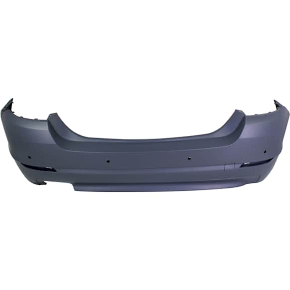 Rear Primed Bumper Cover, Base Model, Sedan, For Models Without M Package, With Park Distance Control, CAPA Certified