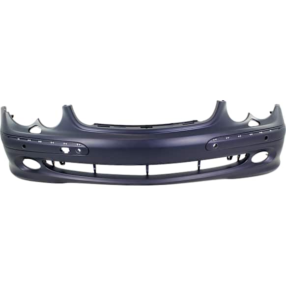 Front Primed Bumper Cover, Base Model, For Models With Parktronic System, Headlight Washer, For Models Without AMG Styling Package