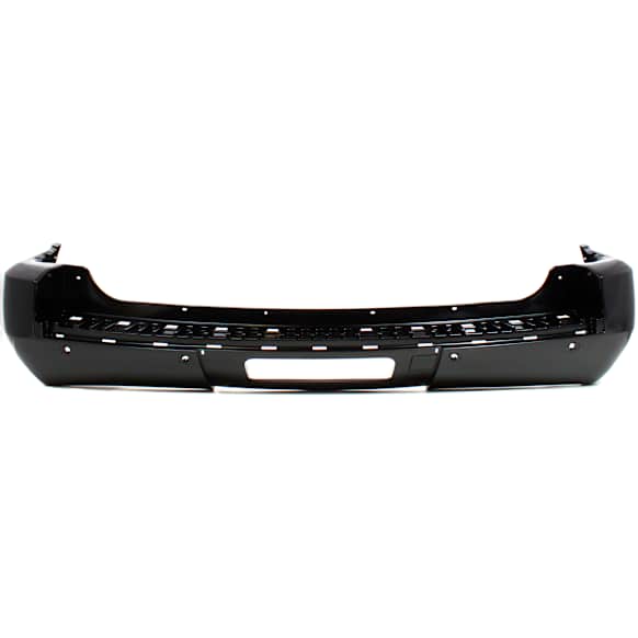 Rear Primed Bumper Cover, With Step Pad Provision and Holes For Molding And Trailer Hitch, CAPA CERTIFIED
