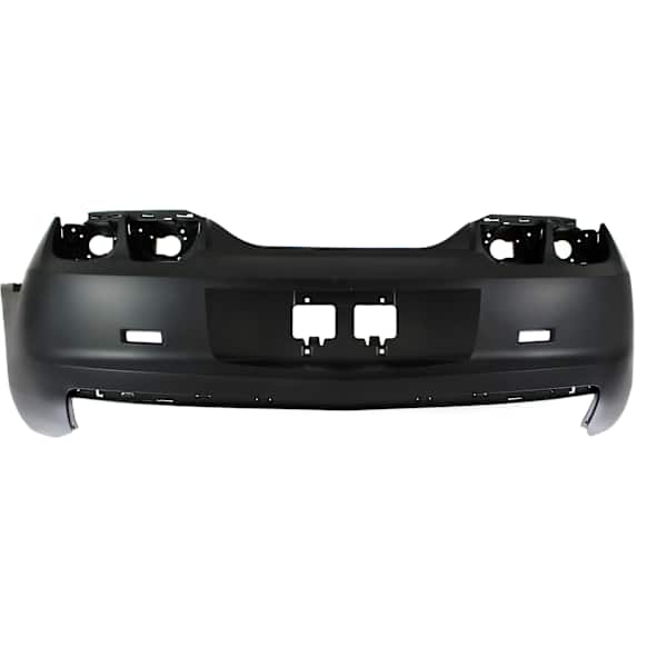 Rear Primed Bumper Cover, Coupe/Convertible, Without Parking Aid Sensor Holes, CAPA CERTIFIED