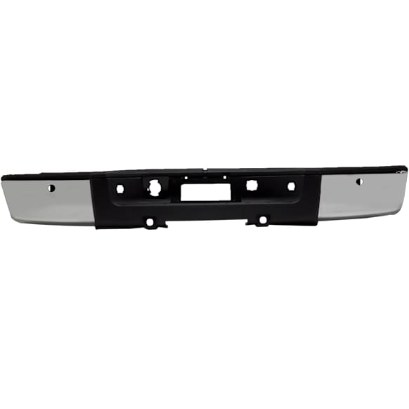 Step Bumper, Chrome, Face Bar and Pads, For Models with Rear Object Sensor Holes, CAPA Certified