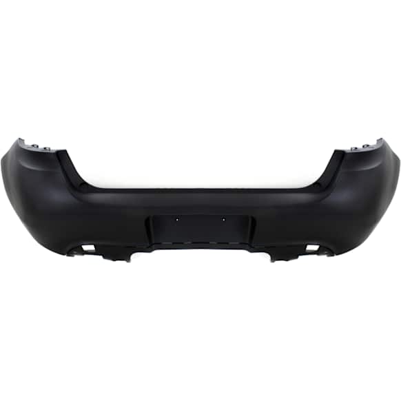 Rear Primed Bumper Cover, Without Parking Aid Sensor Holes, CAPA CERTIFIED