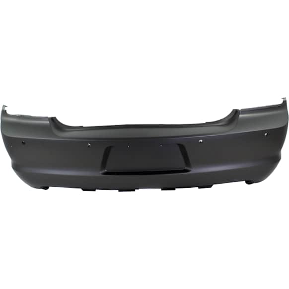 Rear Primed Bumper Cover, With Parking Aid Sensor Holes, Except SRT8 Model, CAPA Certified