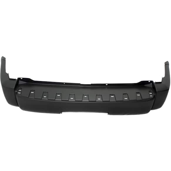 Rear Primed Bumper Cover, With Tow Hook Hole, Without Parking Aid Sensor Holes