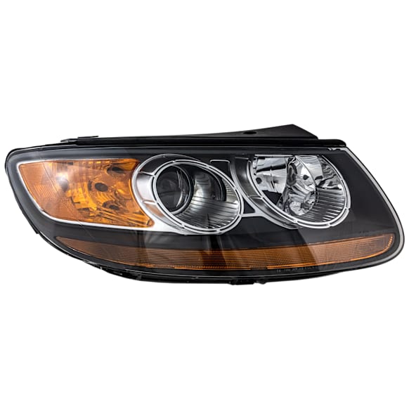 Passenger Side Headlight, with Bulb, Halogen, with 2 Plug-in Connector, CAPA Certified