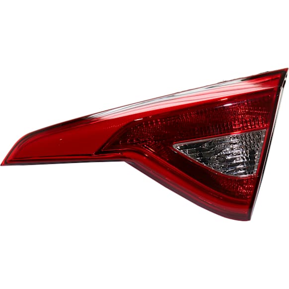 Passenger Side, Inner Tail Light, with Bulb, Halogen, Clear and Red Lens, CAPA CERTIFIED