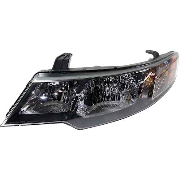 Driver Side Headlight, with Bulb, Halogen, Hatchback/Sedan, CAPA Certified