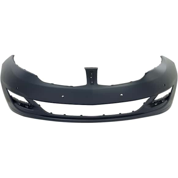 Front Primed Bumper Cover, Sedan, With Signature Lightning, Without Tow Hook Holes, With Parking Aid Sensor Holes, CAPA CERTIFIED