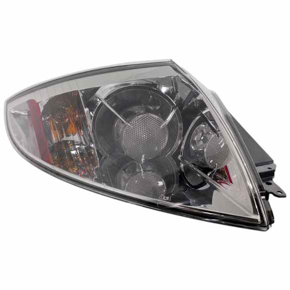Driver Side Tail Light, with Bulb, Halogen, Clear and Red Lens