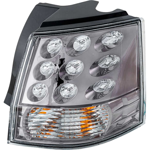 Passenger Side, Outer Tail Light, with Bulb, Halogen, Clear Lens, CAPA CERTIFIED
