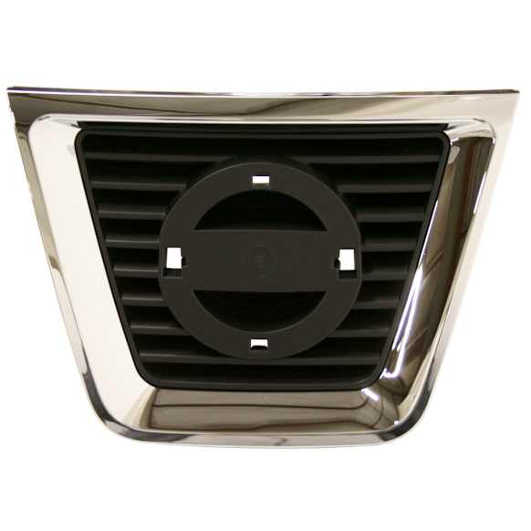 Center Grille, Chrome Shell with Painted Black Insert, 4 Cyl., 2.5L Engine
