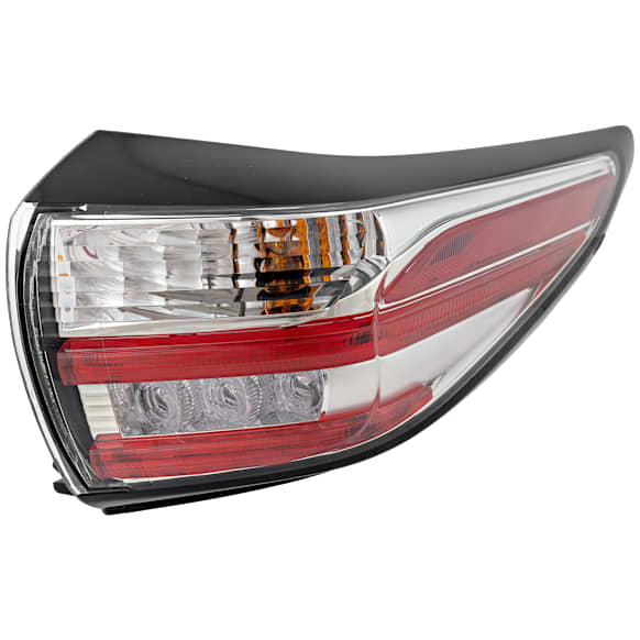 Passenger Side, Outer Tail Light, with Bulb, Halogen, Clear and Red Lens, 6 Cyl., 3.5L Engine, CAPA CERTIFIED