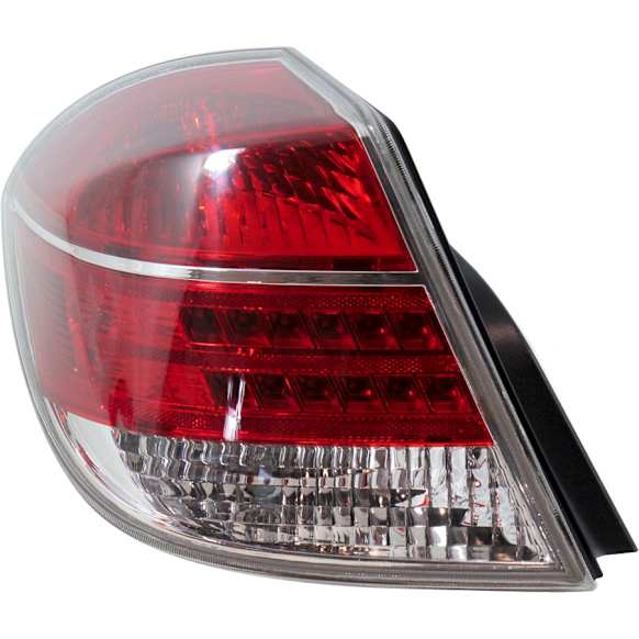 Driver Side Tail Light, with Bulb, Halogen, Clear and Red Lens