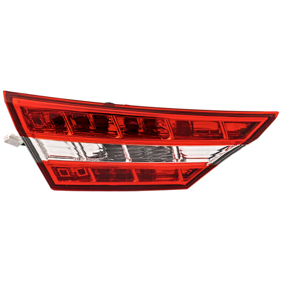 Driver Side, Inner Tail Light, with Bulb, Halogen/LED Combo, Clear and Red Lens, CAPA CERTIFIED