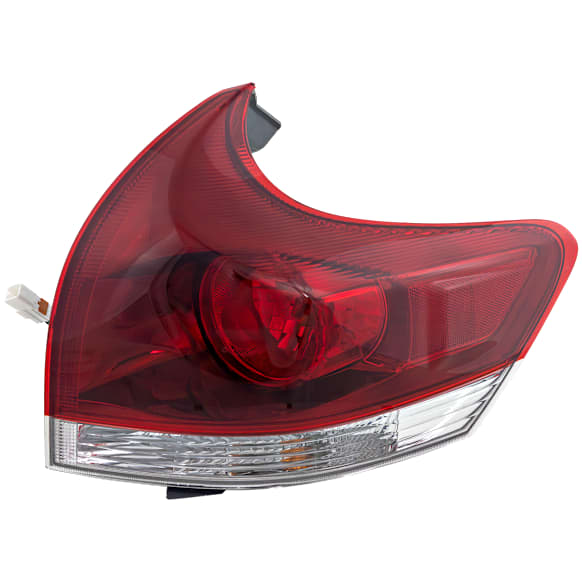 Passenger Side, Outer Tail Light, with Bulb, Halogen, Clear Lens, CAPA CERTIFIED