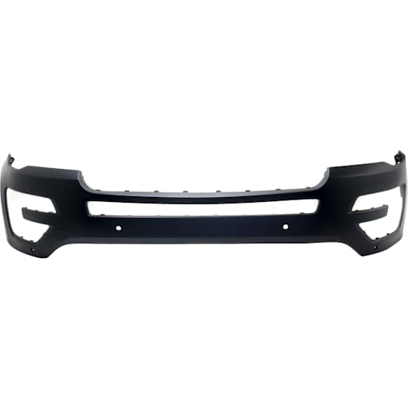 Front Primed Bumper Cover, Without Parking Aid Sensor Holes and Park Assist, With Tow Hook Holes and Cam
