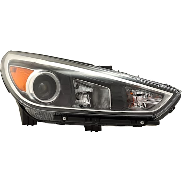 Passenger Side Headlight, with Bulb, Halogen, Clear Lens, CAPA Certified