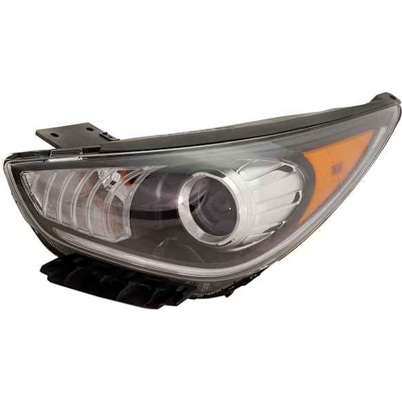 Driver Side Headlight, with Bulb, Halogen, Clear Lens, 4 Cyl., 1.6L Engine, CAPA CERTIFIED